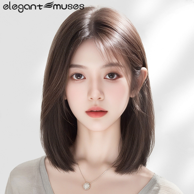 假发全头套女全真发气质偏分头套