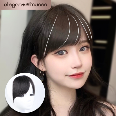 隐形真发超薄无痕八字空气刘海