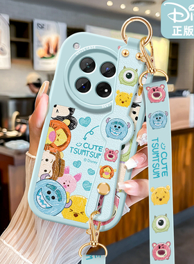 迪士尼适用一加ace3腕带手机壳1+12女款保护套一加11防摔可背ace2pro全包卡通ace斜挎挂绳硅胶萌宠新款软外壳