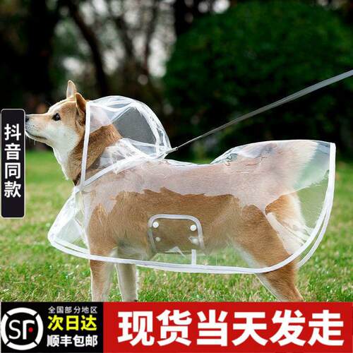 新款透明狗狗雨衣现货直批促销
