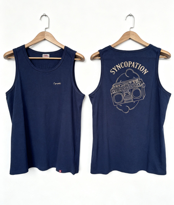 Syncopation手写体小标logo宽松背心