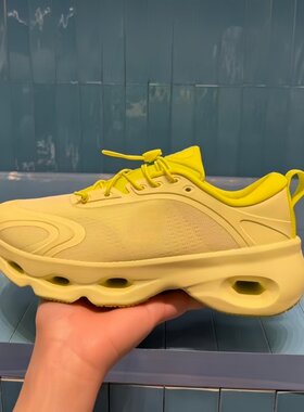 cocy维多娜2026新款运动鞋女厚底休闲鞋透气减震跑步鞋黄色夏季