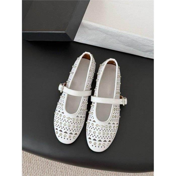 法式镂空玛丽珍鞋女平底真皮浅口串珠单鞋芭蕾舞鞋不累脚2026新款,女鞋,玛丽珍鞋,淘宝优惠券,粉丝福利购,淘宝优惠卷