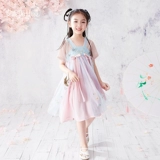 Оригинальное ханьфу, розовое летнее платье, юбка, китайский стиль