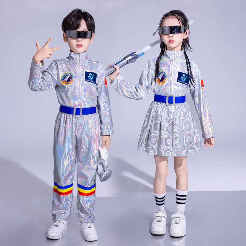 科技感服装儿童演出服小学生航空