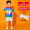 Rainbow style short sleeved shorts with football socks and headbands as a gift