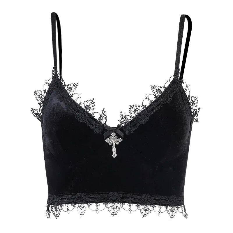 Lace lace wrapped chest top for women 女士蕾丝花边裹胸式上衣