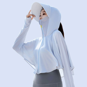 防晒衣女2026新款夏季防紫外线大帽檐骑车开车薄款防晒服冰丝外套
