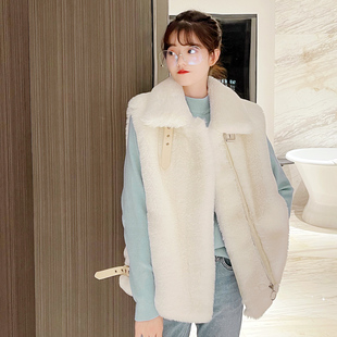 马甲女款2025新款背心外搭秋冬季仿羊羔毛皮草毛毛坎肩外穿马夹