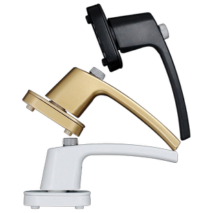 塑钢门对穿把手塑料平开门把手锁双面带钥匙带保险传动执手门锁扣