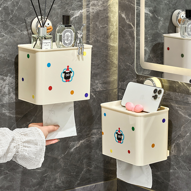 艾加达吸盘波点卷纸架