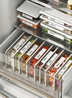 冰箱冷冻室收纳盒保鲜盒食品级专用厨房备菜分装冻肉密封盒储藏盒