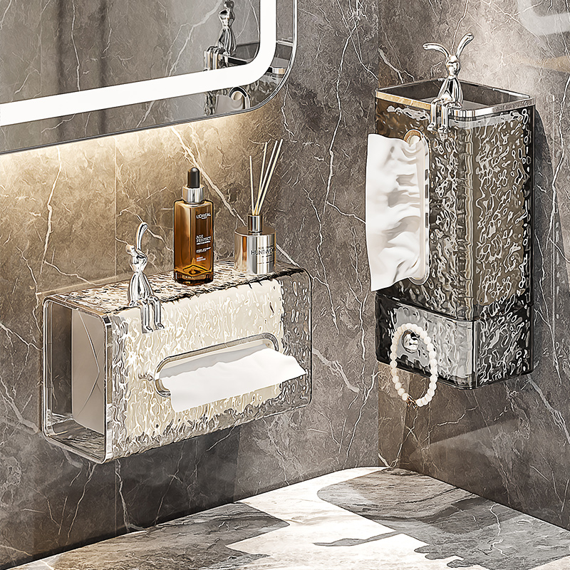 艾加达冰川纹壁挂纸巾盒