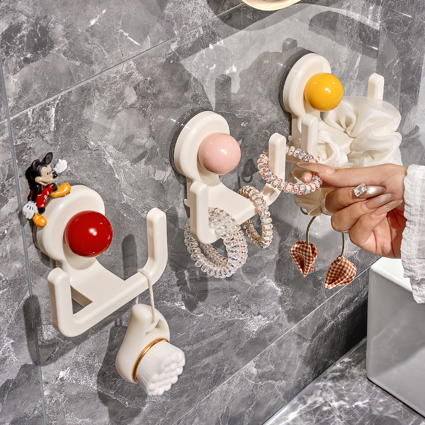 【爆款】吸盘双头发圈发绳挂钩