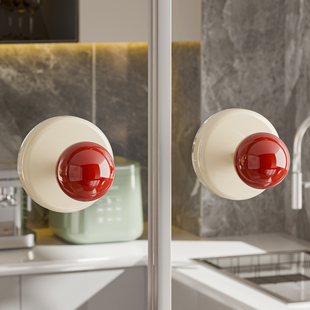 吸盘玻璃门把手免打孔窗户推拉门厨房冰箱橱柜抽屉拉手开柜门神器