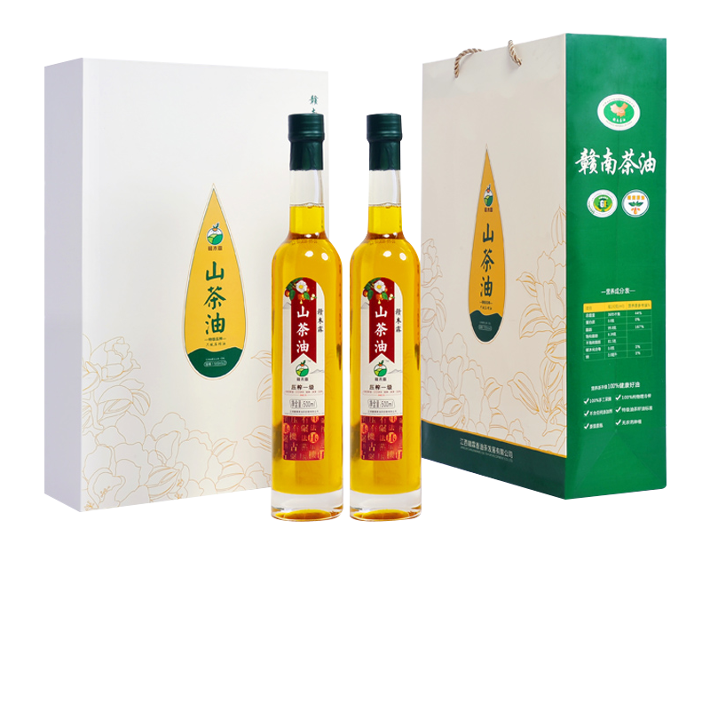 赣木霖有机赣南山茶油纯正山茶籽油食用油植物油500ml*2礼盒木油