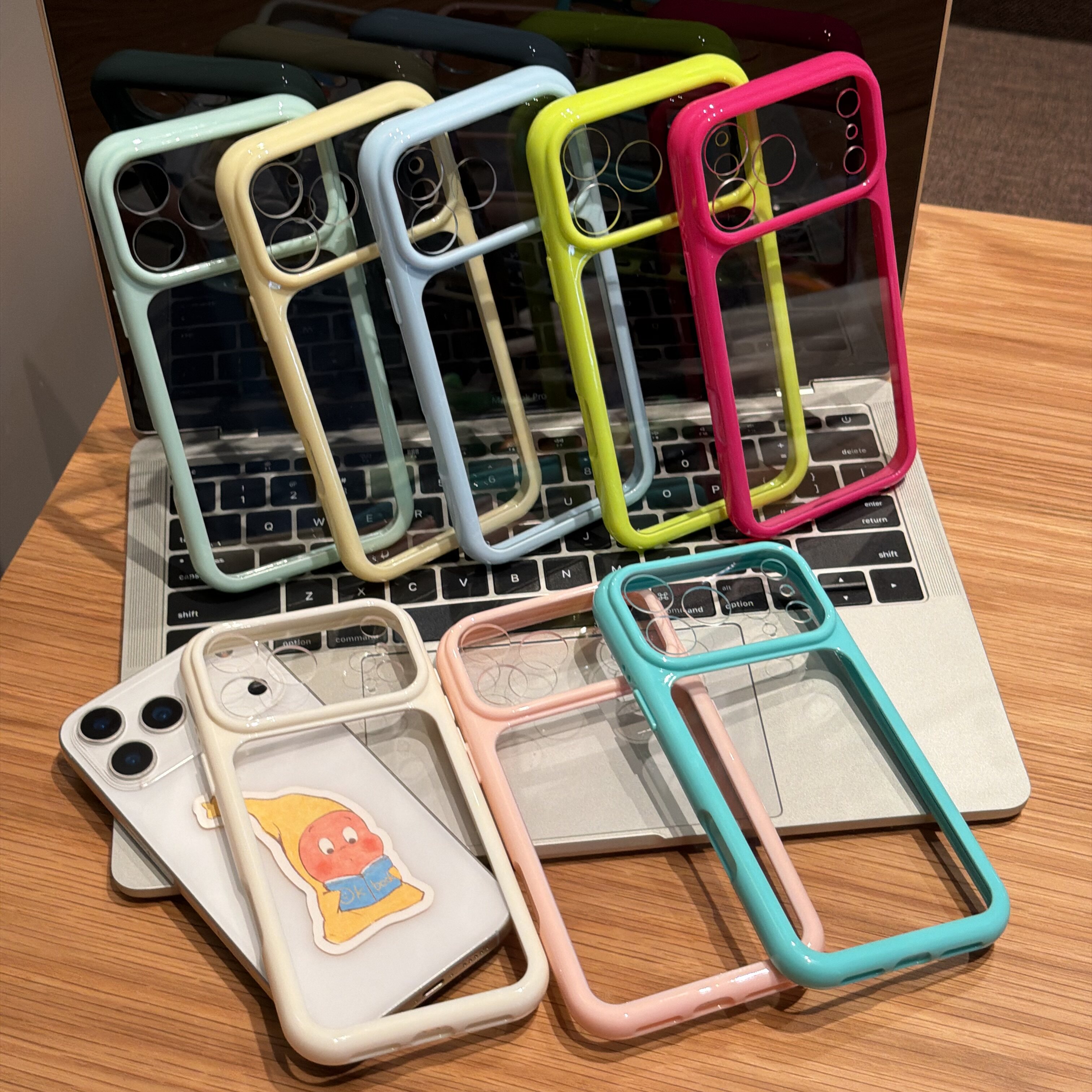 恩王 小众ins风纯色多巴胺苹果17promax手机壳适用于iPhone18pro透明简约16max全包新款15/14防摔十七air13女