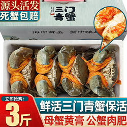 三门青蟹鲜活大红膏黄油蟹全母水产螃蟹特大肉蟹红鲟猷蠓海鲜礼盒