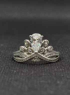 baby水滴一克拉梨形戒指