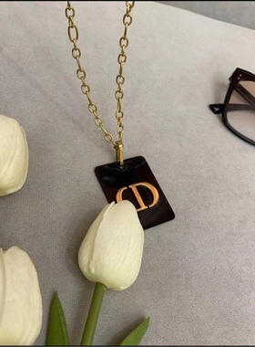 黑色方牌项链其他钛钢女