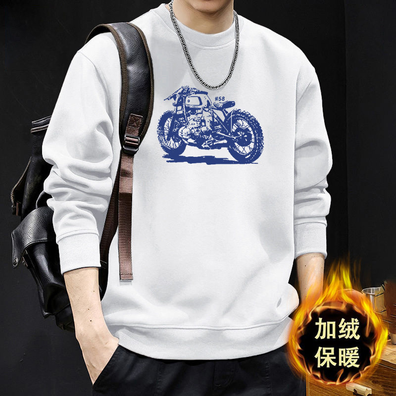 重磅卫衣男款秋季新款圆领oversize美式高街潮牌男士圆领外套