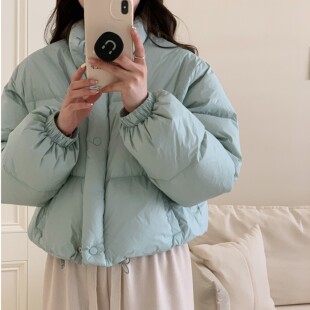 秋冬韩版新款女士时尚宽松短款小个子面包服保暖百搭外套