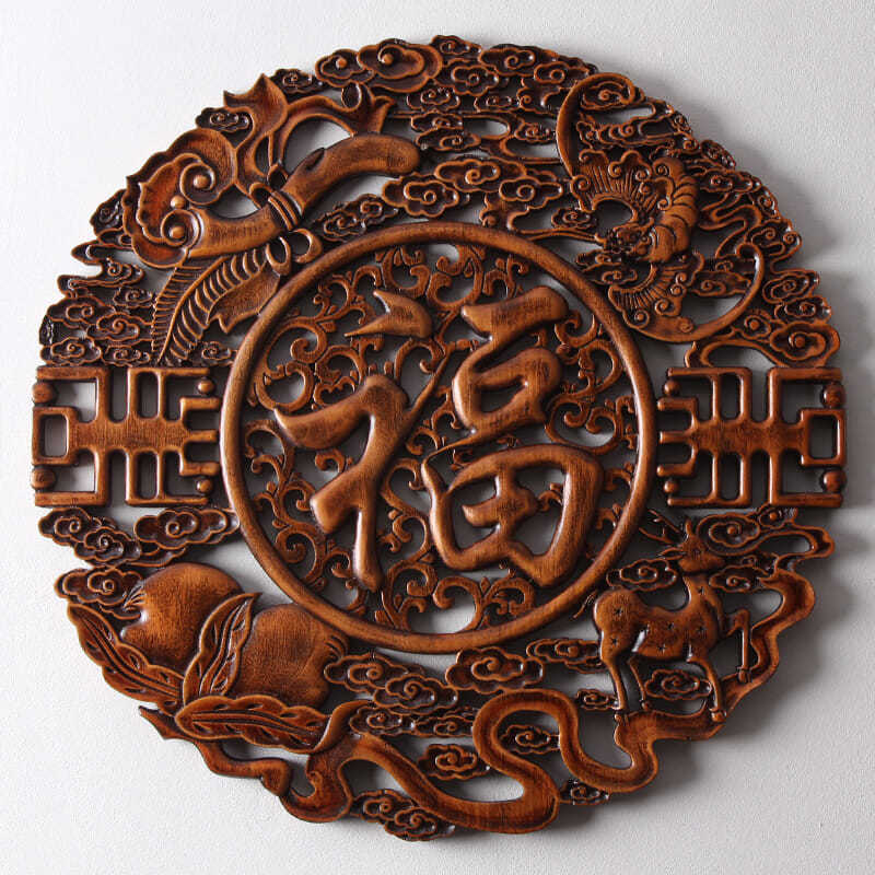 东阳木雕香樟木挂件实木