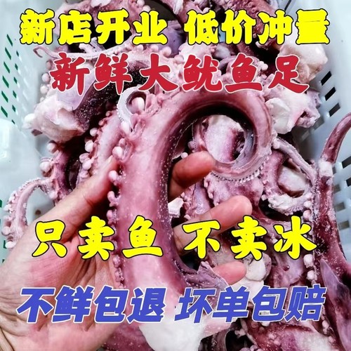 特大脆口章鱼足章鱼须鱿鱼须新鲜冷冻无冰衣章鱼小丸子食材烧烤串