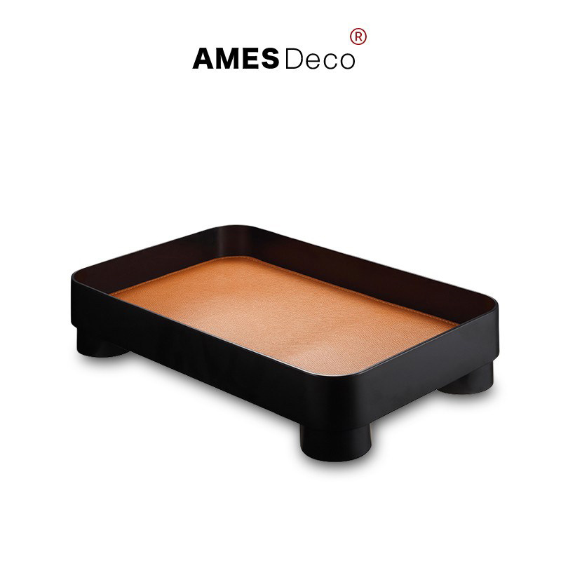 爱美仕家居北欧极简轻奢桌面长方形杂物收纳盒可叠加多层零食托盘,收纳整理,桌面收纳盒,淘宝优惠券,粉丝福利购,淘宝优惠卷