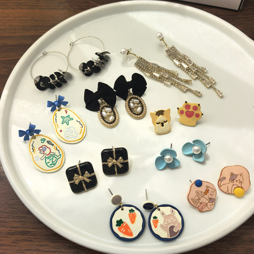 觅韩小众流行可爱气质时尚通勤日常耳环饰品配饰简约不参与满减