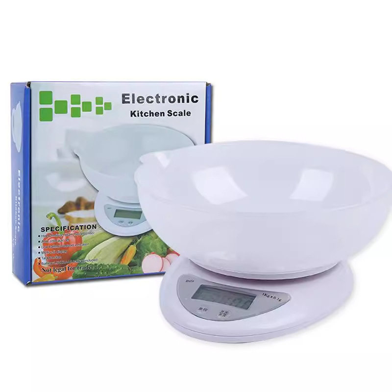 带盘 彩盒装 B05电子秤1-5kg家用电子台秤厨房秤电子称 烘焙称