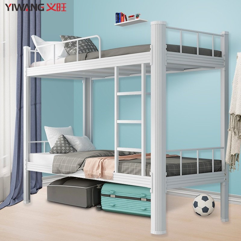 上下铺双层床公寓铁艺员工宿舍学生铁架床工地高低床寝室铁床双人