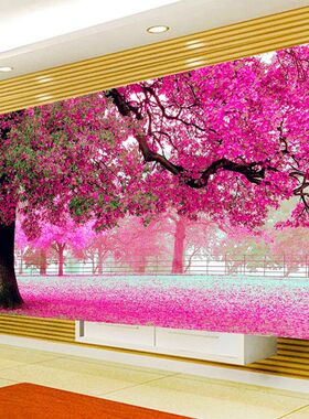 新款钻石画樱花树紫色生命树绣初恋地方贴钻十字绣砖石画现代简约