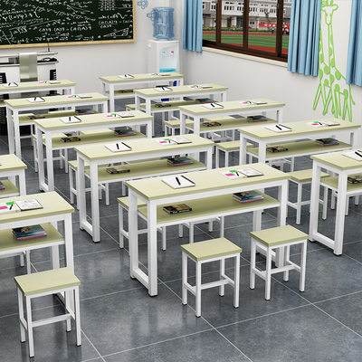 中小学生课桌椅辅导班培训桌员工阅览学习桌简约单双人桌