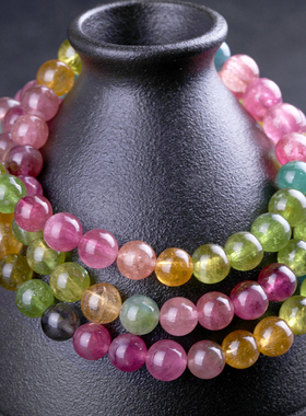 石玥珠宝收藏级彩虹碧玺手链