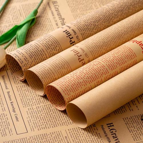 英文报纸包装纸花束价格 英文报纸包装纸花束图片 星期三