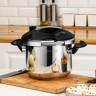 316不锈钢压力锅高压锅家用燃气电磁炉加厚防爆高汤炖锅压力锅10L