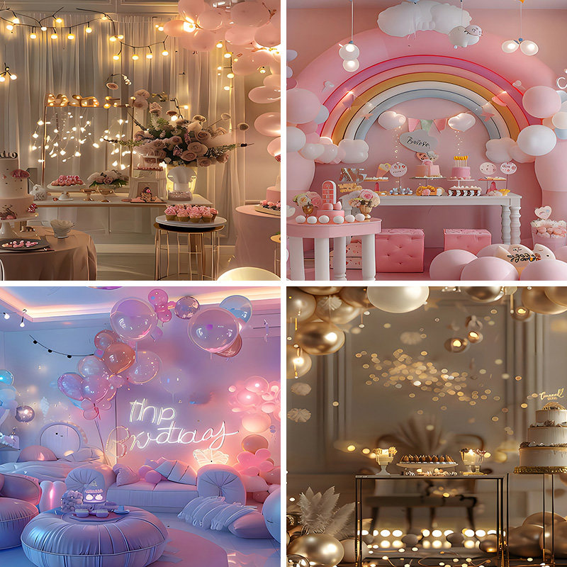 房间布置儿童女孩直播背景布生日气球网红直播间背景墙场景布置高端高级感可定制喷绘小朋友周岁装饰生日派对,3C数码配件,背景布类,淘宝优惠券,粉丝福利购,淘宝优惠卷