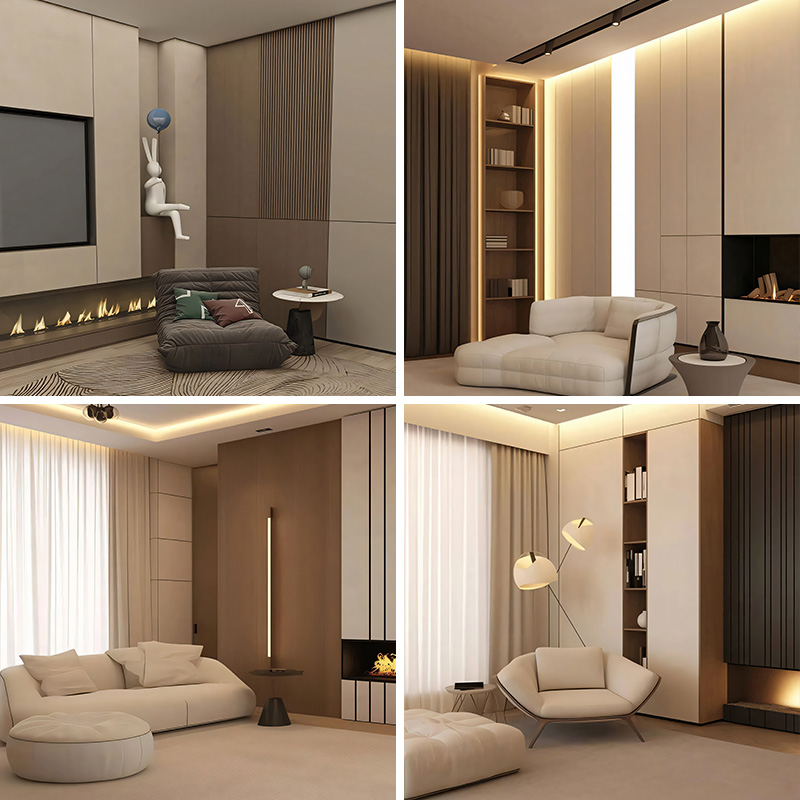 轻奢服装室内直播背景布高级感5d高清喷绘场景布置可定制简约仿真温馨女主播网红产品拍照背景墙3d简约大气布