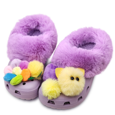 洞洞鞋毛绒内胆棉冬季新款