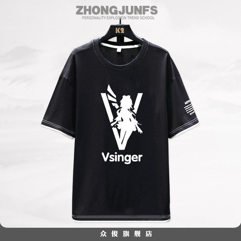 周边洛天依雅音宫羽巡音弱音歌姬男女休闲衣服短袖学生圆领T恤