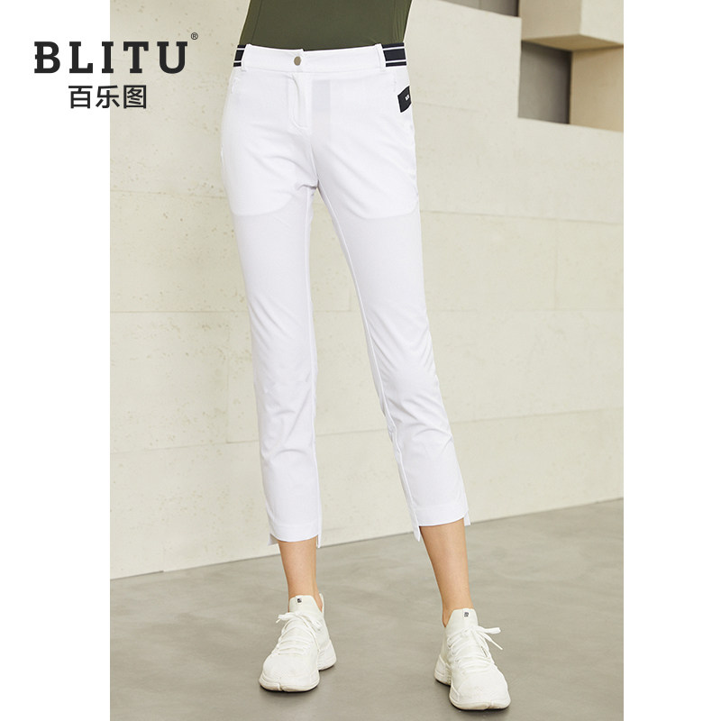 韩版高尔夫女装裤子女士九分裤时尚速干长裤夏季薄款防晒运动下装