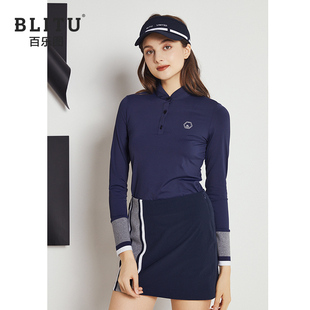 女士套装 秋季 长袖 弹力显瘦短裙子半身裙 高尔夫球服装 T恤韩版 时尚
