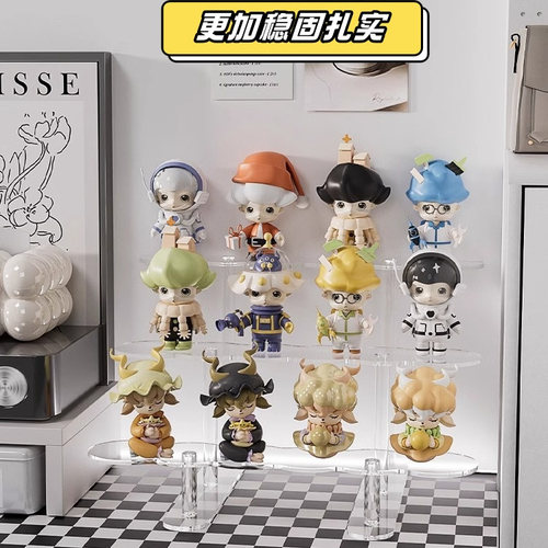 亚克力阶梯陈列盲盒收纳展示架