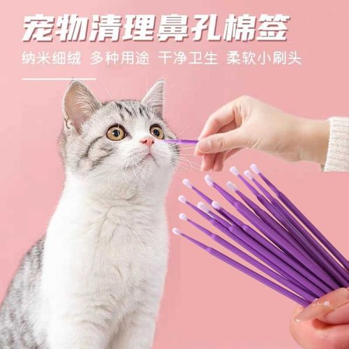 宠物清理鼻孔泪线棉签猫咪耳部清洁工具棉棒鼻孔鼻屎涕掏耳朵耳道