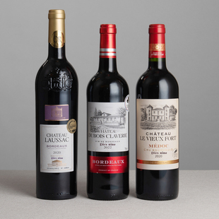 旧堡垒中级庄法国波尔多原瓶进口大区AOC级干红葡萄酒三支尝鲜装