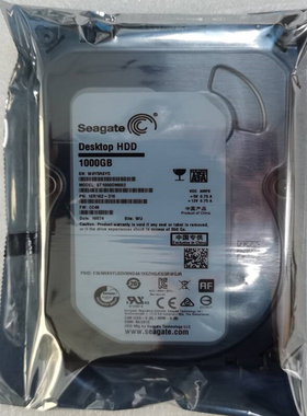 希捷 ST1000DM003 1T 7200转64M垂直SATA3单碟1TB 监控台式机硬盘