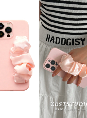 ZEST少女粉丝巾腕带苹果17pro手机壳16promax液态硅胶壳防摔15pro手拎14带挂绳13支架12pro可斜挎11小众