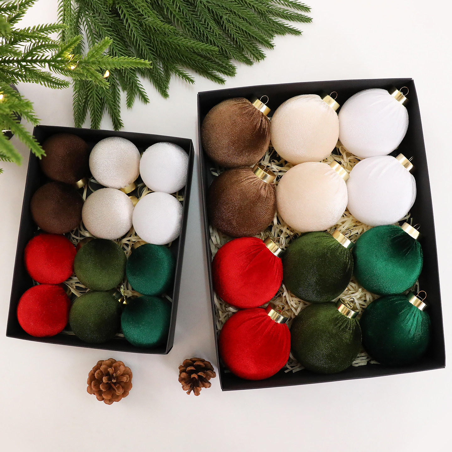 圣诞节装饰球场景氛围布置包布球