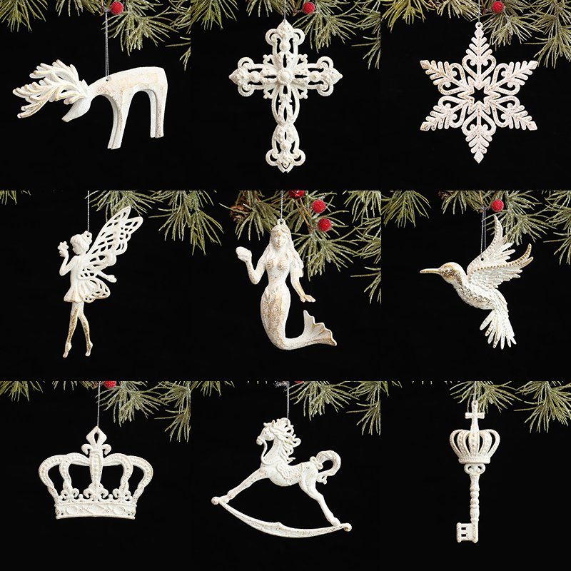 圣诞节装饰树PC小挂件复古挂饰家用氛围场景布置DIY套餐摆件道具